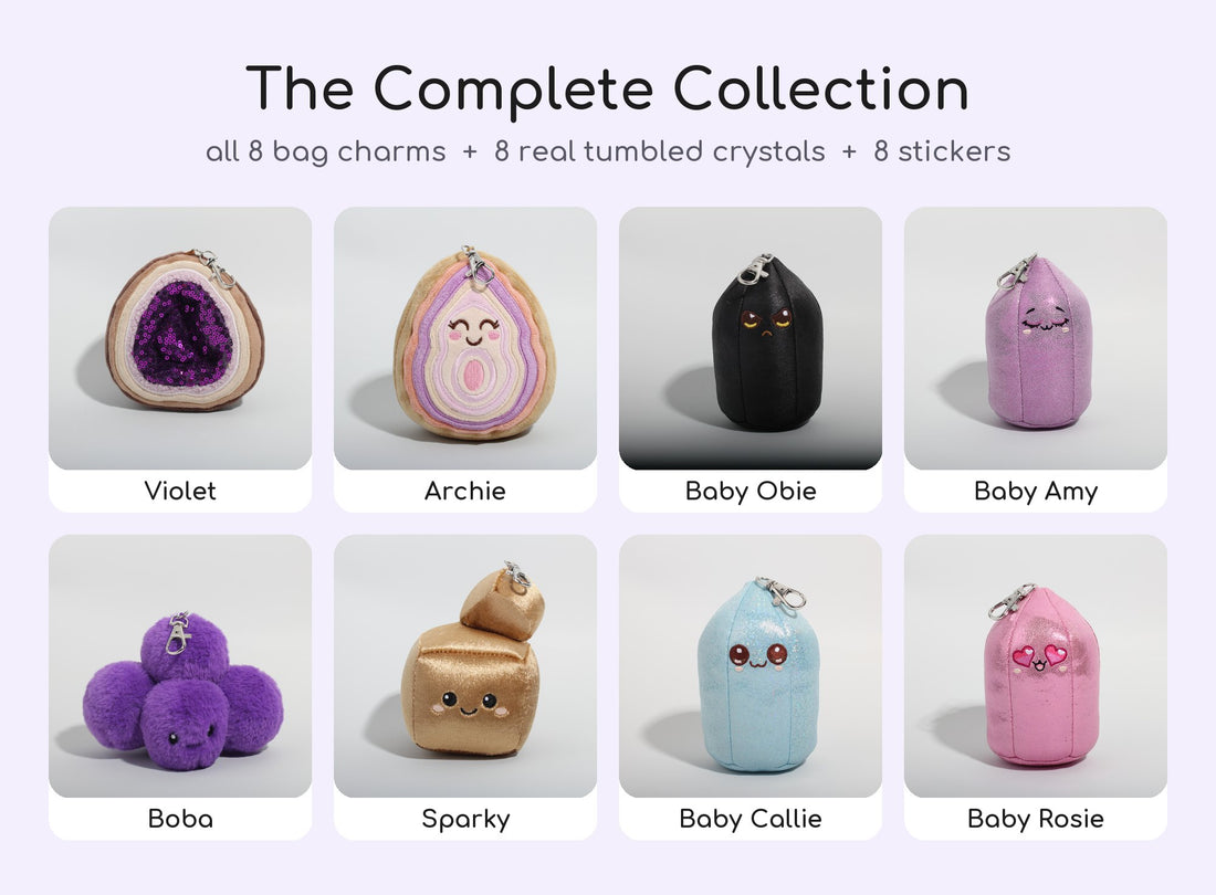 Crystal Plushie bag charm bundle